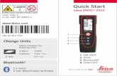 Quick Start Leica DISTO D110 - Free Instruction · PDF fileQuick Start 1 2 3 4 1 ON / DSIT ... App Mode: Use this mode to transfer the data using an App. Bluetooth ... relating to