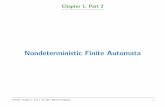 Nondeterministic Finite Automata - Department of · PDF fileNondeterministic Finite Automata CSC527, Chapter 1, ... A B, is {xy | x ∈ A and y ... Below is a DFA that accepts the