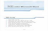 BÀI GIẢNG Phầnmềm Microsoft Word - hcmuaf.edu.vn Word.pdf · ... tạobảng trong Word 6. Chèn hình, ... Office 2007 Khởi động Microsoft Word : ... Chọn Create/Form