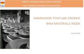 TÜRKİYE DÖKÜM SANAYİCİLERİ DERNEĞİ THE  rkİye dÖkÜm sanayİcİlerİ derneĞİ. the turkish foundry association. hammadde fİyatlari endeksİ ram materials index