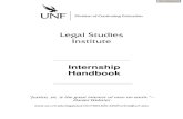 Legal Studies  · PDF fileUNF Division of Continuing Education – Legal Studies Institute Internship Handbook 2 July 2008   University of North Florida