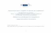 Instructions pour compléter le dossier de candidature ... · PDF fileInstructions pour compléter le dossier de candidature Programme Erasmus+ ... Tableaux budgétaires détaillés