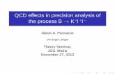 QCD effects in precision analysis of the process BK*l+l-seminar.physik.uni-mainz.de/uploadz/Alexi_Pivovarov.pdf · QCD effects in precision analysis of the process B → K ... (mc,q2)