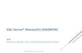 SQL Server 12 AlwaysOn - PASSshanghai.pass.org/Portals/94/sharedppt/AlwaysOn.pdf · AlwaysOn Failover Cluster Instances (FCI) ... •Offload job from Tier-1 application ... SQL Server