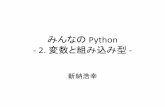 みんなの Python - 2. 変数と組み込み型nlp.dse.ibaraki.ac.jp/~shinnou/zemi2015/python/python-shinnou-0417.pdfu'¥u79c1¥u305f¥u3061¥u306f¥u6c34¥u6238¥u306b¥u4f4f¥u3080‘