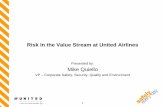 Risk In the Value Stream at United Airlinesasq.org/asd/2010/03/risk-in-the-value-stream-at-united-airlines.pdf · Risk In the Value Stream at United Airlines Presented by: Mike Quiello