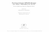 Armenian Philology in the Modern Era - · PDF fileArmenian Philology in the Modern Era From Manuscript to Digital Text Edited by Valentina Calzolari With the Collaboration of Michael