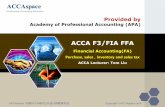 ACCA F3/FIA FFA - ACCAspace | 特许公认会计 ，F3只需注意一下几点： 第一，经过生产而形成的存，成本要分两个部分，一个是原材料的 成本，一个是转化成本（Cost