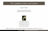 The Lopsided Lovász Local Lemma - · PDF fileTheorem (Erd}os, Lov asz 1975) ... Austin Mohr The Lopsided Lov asz Local Lemma. Asymptotics from the Lopsided Local Lemma Let A 1, :::,
