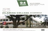 Islamiah College (Autonomous) Prospectus 1 · PDF fileIslamiah College (Autonomous) Prospectus 2014‐15 | 5 There are 30 student support services available apart from NCC, NSS, YRC