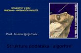 UNIVERZITET U NIŠU PRIRODNO MATEMATIČKI  · PDF file · 2012-10-23Strukture podataka i algoritmi Prof. Jelena Ignjatović UNIVERZITET U NIŠU PRIRODNO – MATEMATIČKI FAKULTET