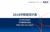 2018中期経営計画 - NEC(Japan)jpn.nec.com/ir/pdf/library/160428/160428_03.pdf · 「2018中期経営計画」目次 Ⅰ．「2015中期経営計画」の振返り Ⅱ．中期経営方針