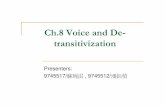 Ch.8 Voice and De- transitivizationocw.nctu.edu.tw/upload/classbfs1210053053162429.pdf · pragmatic correlation of the active vs. passive distinction? ... Thanks for your listening.