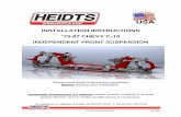 INSTALLATION INSTRUCTIONS ’73-87 CHEVY C-10 INDEPENDENT ... · PDF fileINSTALLATION INSTRUCTIONS ’73-87 CHEVY C-10 . INDEPENDENT FRONT SUSPENSION ... complicated installing a complete