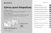11 Czynności wstępne Cyfrowy aparat fotograficzny ... · PDF fileJCIA (Japońskiego Stowarzyszenia Przemysłu Fotograficznego i Kamer). ... qa 6 PL DSC-P32_P52_P72.book Page 8 Wednesday,