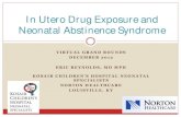 In Utero Drug Exposure and Neonatal Abstinence · PDF fileDiscuss the scope of the problem of in utero drug exposure and neonatal abstinence syndrome ... Limited / No Prenatal Care