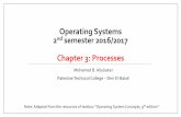 Operating Systems 2nd semester 2016/2017 Adapted from the resources of textbox “Operating System Concepts, 9th edition” Operating Systems 2nd semester 2016/2017 Chapter 3: Processes