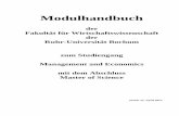 Modulhandbuch - wiwi.ruhr-uni- · PDF fileModulhandbuch . der . Fakultät für Wirtschaftswissenschaft der . Ruhr-Universität Bochum . zum Studiengang . Management and Economics .