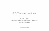 361-06: 2D Transformations - Computing Science - … Transformations CMPT 361 Introduction to Computer Graphics Torsten Möller © Machiraju/Zhang/Möller 2 Graphics Pipeline Hardware