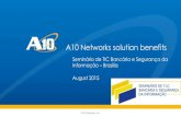 A10 Networks solution benefits - Network Eventos · ©A10 Networks, Inc. A10 Networks solution benefits Seminário de TIC Bancária e Segurança da Informação – Brasília August