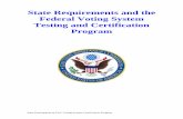State Requirements and the Federal Voting System Testing ... Requirements and the Federal... · State Requirements and the Federal Voting System Testing and Certification Program