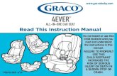 Do not install or use this child restraint until you read ...download.gracobaby.com/ProductInstructionManuals/PD276106E_PD...USE THIS CHILD RESTRAINT INCREASES THE RISK OF SERIOUS