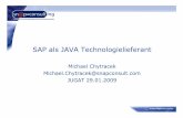 SAP als JAVA Technologielieferant-1 - home.apache.orgpeople.apache.org/~sgoeschl/download/jugat/2009-01-29_1.pdf · SAP Erweiterungen Development Infrastructure (NWDI) Motivation