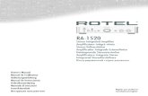 RA-1520 2U RC-1550 RA‑1520 - Rotelrotel.com/sites/default/files/product/manuals/RA-1520-OM.pdf · JKD;H J7F; ' F>EDE J7F; (E