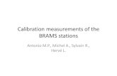Calibration measurements of the BRAMS · PDF fileAntonio M.P., Michel A., Sylvain R., Hervé L. Radiation pattern measurement with a drone . Simulated Radiation pattern Sensitive to