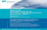 Gartner Outsourcing & Vendor Management Summit 2011 · gartner.com/us/outsourcing Gartner Outsourcing & Vendor Management Summit 2011. 2 2 Register by July 15 and save $300. Visit