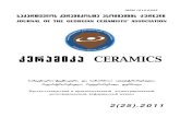 keramika CERAMICS - GTUgtu.ge/Journals/keramika/pdf/konferencia_2011.pdf · keramika saqarTvelos ... romel-sac, rogorc cnobilia, Termuli damuSave-bis procesSi afuebis unari aqvs.