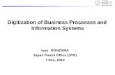 Digitization of Business Processes and Information … · Digitization of Business Processes and . ... Start of PL Project Paperless Project Release of Peripheral system for Patent