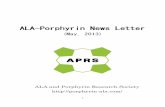 ALA-Porphyrin News Letter - ポルフィリン-ALA学会porphyrin-ala.com/wp-content/uploads/APRS_News_May2013.pdfよりなされた。ALA の稲の生長促進に対する効果が根気強くかつ詳細に研究されており、何より