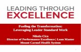 Fueling the Transformation: Leveraging Leader Standard Work COE LSW... · Fueling the Transformation: Leveraging Leader Standard Work ... Leaders standard work should be layered ...
