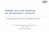 Sample size and sampling for quantitative researchsnu-dhpm.ac.kr/pds/files/070419_연구방법론_Sample... ·  · 2007-04-19Sample size and sampling for quantitative research SNU