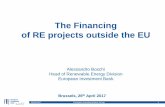 The Financing of RE projects outside the EU · The Financing of RE projects outside ... ‣Part of the SA Government’s Renewable Energy Independent ... • Support to RE projects