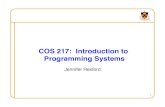 COS 217: Introduction to Programming Systems · 4 Course Goal 1: “Programming in the Large”! • Help you learn how to write large computer programs! • Speciﬁcally:! • Write