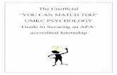 Internship guide for UMKC · Post-interview etiquette 5. ... for internship sites that were based on the Scientist/Practitioner model and mainly ones that would allow me to work on