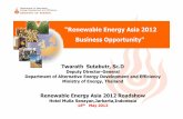 “Renewable Energy Asia 2012 Business Opportunity”file.siam2web.com/.../SessionI/DrTwarathNewRenewableEnergyPlan.pdf · “Renewable Energy Asia 2012 Business Opportunity ... -Direction