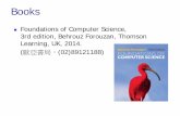 PowerPoint Presentationwccclab.cs.nchu.edu.tw/www/images/Introduction_to... · Books Foundations of Computer Science, 3rd edition, Behrouz Forouzan, Thomson Learning, UK, 2014. (歐亞書局，(02)89121188)
