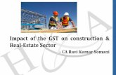 Impact of the GST on construction & Real-Estate Sectorpimprichinchwad-icai.org/Image/GSTCARaviSomani.pdfImpact of the GST on construction & Real-Estate Sector - CA Ravi Kumar Somani