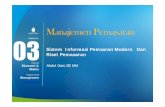 PPT Manajemen Pemasaran [TM3] - …Gani+... · Sistem Informasi Pemasaran • Terdiri dari orang peralatan dan prosedur untuk mengumpulkan, menyortir, menganalisa, mengevaluasi dan