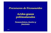 Acidos grasos poliinsaturados - Bienvenidos al Sitio …iqb.fcien.edu.uy/pdf/eicosanoides 2004.pdf18:12 • Los ácidos grasos poliinsaturados se generan por una serie de pasos que