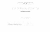 CHILD POVERTY IN ENGLISH-SPEAKING COUNTRIES · Innocenti Working Papers No. 94 CHILD POVERTY IN ENGLISH-SPEAKING COUNTRIES John Micklewright* June 2003 * Professor of …