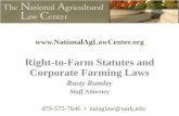 Right-to-Farm Statutes and Corporate Farming Lawsnationalaglawcenter.org/wp-content/uploads/assets/articles/rumley...Right-to-Farm Statutes and Corporate Farming Laws Rusty Rumley.