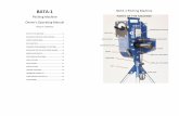 BATA-1 BATA-1 Pitching Machine Pitching Machine MANUAL.pdf · If you purchased a BATA-1 Baseball or BATA-1 Combo machine, the machine is factory set for (harder) BASEBALLS, unless