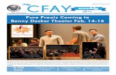 My Volume 2, Issue 6 CFAY weekly - WordPress.com · Pure Praxis Coming to Benny Decker Theater Feb. 14-16 Pure Praxis Coming to Benny Decker Theater Feb. 14-16 February 9, 2018 IN