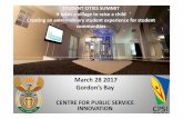 March 28 2017 Gordon’s Bay - sasss.co.zasasss.co.za/scs/CPSI - INNOVATION FOR RESPONSIVE STUDENT CITI… · March 28 2017 Gordon’s Bay ... “new species” or “typology”