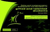 Policy and implementation strategies for the education of gifted … · gifted and talented students Curriculum differentiation Policy and implementation strategies for the education