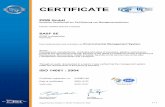 CERTIFICATE - csostenible.net€¦ · CERTIFICATE DQS GmbH ... Date of certification Valid until 019089 UM ... Managers, QM & SHE Management, Project Controlling & Cost Engineering